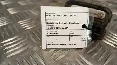 Second-hand car spare part heater blower for opel astra h (a04) 1.7 cdti 100cv oem iam references 11660504  