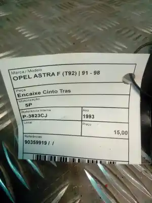 Автозапчасти б/у крюк для ремня задний центральный за citroen ax (za-_) 10 ссылки oem iam 90359919  