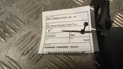 Автозапчасти б/у крюк для ремня задний центральный за opel corsa d (s07) 1.3 cdti (l08 l68) ссылки oem iam 735364448  