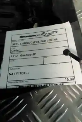 Автозапчастина б/у возчик для opel corsa c (x01) 1.7 di (f08 f68) посилання на oem iam   