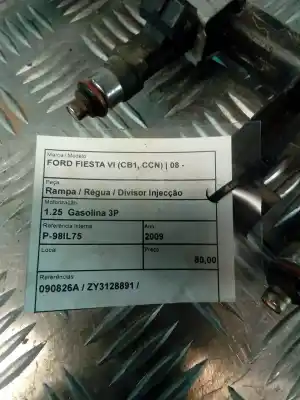 Pièce détachée automobile d'occasion rampe d'injecteur pour ford fiesta vi (cb1, ccn) 1.25 références oem iam 090826a  