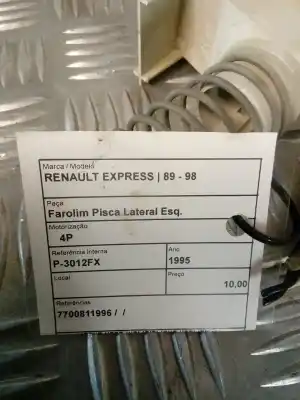 Peça sobressalente para automóvel em segunda mão farolim do lado esquerdo por renault express 1.6d referências oem iam 7700811996  