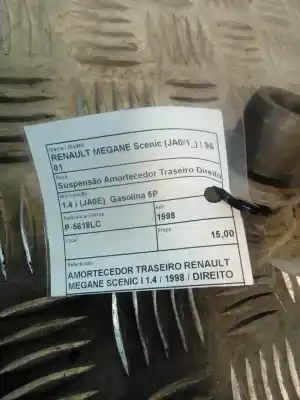 Peça sobressalente para automóvel em segunda mão amortecedor traseiro direito por renault megane scenic (ja0/1_) 1.4 i (ja0e) referências oem iam amortecedor traseiro renault megane scenic i 1.4  
