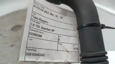 Автозапчасти б/у трубка за audi a4 b6 (8e2) 1.9 tdi ссылки oem iam 038103493ae  