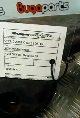 Second-hand car spare part intake manifold for opel corsa c (x01) 1.2/1.0 gasolina oem iam references 90572687  