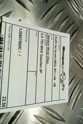 Peça sobressalente para automóvel em segunda mão sensor de nível de óleo por audi a4 b7 avant (8ed) 2.0 tdi referências oem iam 1j0907660c  