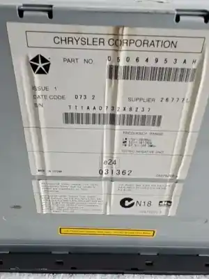 Peça sobressalente para automóvel em segunda mão sistema de áudio / rádio cd por jeep compass (mk) jeep compass referências oem iam 5064953ah  