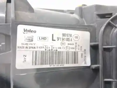 Second-hand car spare part left headlight for seat leon (5f1) seat leon cupra oem iam references 5f1941005a  