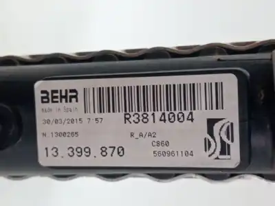 Peça sobressalente para automóvel em segunda mão radiador de água por opel corsa e gasolina 2015 5p referências oem iam 13399870  1300339