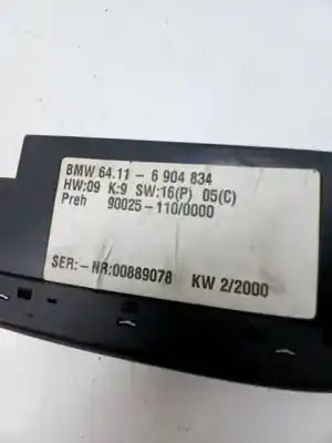 Peça sobressalente para automóvel em segunda mão COMANDO DE SOFAGEM (CHAUFFAGE / AR CONDICIONADO) por BMW 5 (E39)  Referências OEM IAM 64116904834  