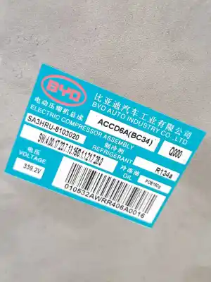 Second-hand car spare part air conditioning compressor for byd seal u  oem iam references sa3hru8103700  