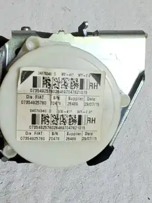 Peça sobressalente para automóvel em segunda mão CINTO DE SEGURANÇA TRASEIRO DIREITO por FIAT 500 CABRIO (150)  Referências OEM IAM 735492576  