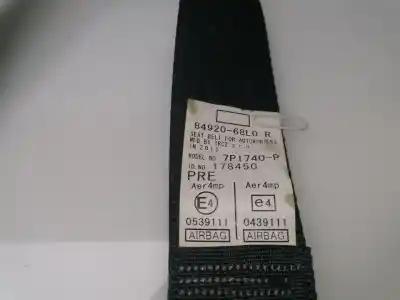 Second-hand car spare part Front Right Seat Belt for SUZUKI SWIFT (AZ) 1.2 HYBRID OEM IAM references 8492069L01BHE  8492068L0