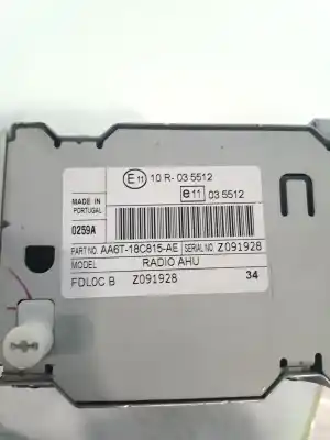 Автозапчастина б/у аудіо система / радіо cd для ford fiesta vi (cb1, ccn) 1.4 tdci посилання на oem iam aa6t18c815ae  10r035512 - z091928