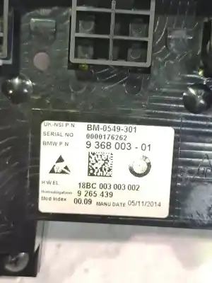 İkinci el araba yedek parçası enstrüman paneli için mini mini 5-trg. f55 b38b15a oem iam referansları 9368003  