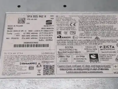 Peça sobressalente para automóvel em segunda mão módulo / sistema de navegação gps por seat leon st (5f8) fr referências oem iam 5fa035862k  