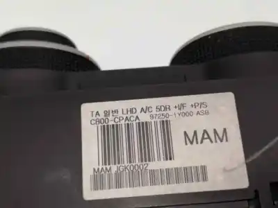 Second-hand car spare part heating / air conditioning control panel for kia picanto (ja) g3la oem iam references 972501y000asb  