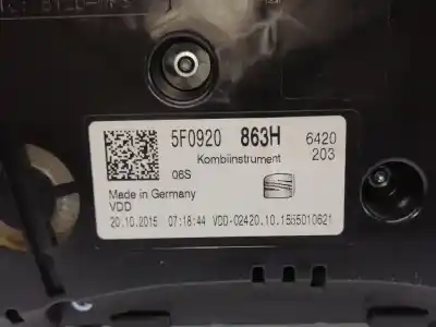 Peça sobressalente para automóvel em segunda mão quadrante por seat leon st (5f8) crl referências oem iam 5f0920863h  