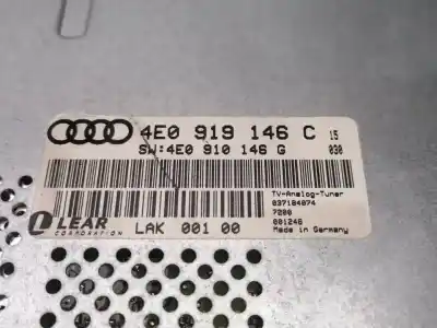 Second-hand car spare part audio system / radio cd for audi a8 (4e2) 4.2 tdi quattro oem iam references 4e0910146g  4e0919146c