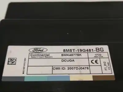 Second-hand car spare part electronic module for ford c-max titanium oem iam references 8m5t19g481bg  5wk48779k