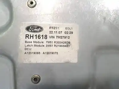 Second-hand car spare part passenger side right window regulator for ford c-max (cb3) 1.6 tdci oem iam references 1738646  