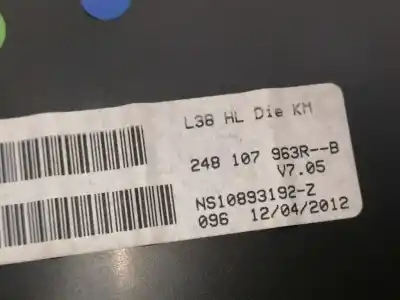 Peça sobressalente para automóvel em segunda mão quadrante por renault fluence k9kj8 referências oem iam 248107963r  248107963rb