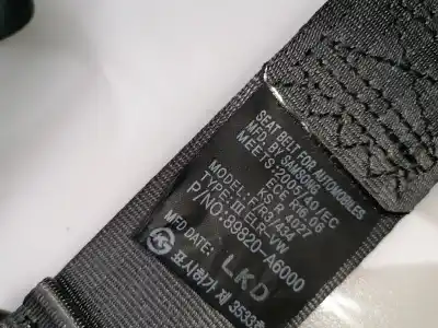 Peça sobressalente para automóvel em segunda mão cinto de segurança traseiro direito por kia ceed (jd) d4fc referências oem iam 89820a6000wk  