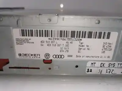 Peça sobressalente para automóvel em segunda mão módulo / sistema de navegação gps por audi q7 (4l) bug referências oem iam 4e0919887l   Peça sobressalente para automóvel em segunda mão módulo / sistema de navegação gps por audi q7 (4l) bug referências oem iam 4e0919887l