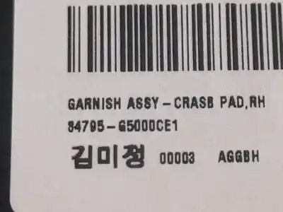 Second-hand car spare part air ventilation grille for kia niro * oem iam references 84795g5000ce1  