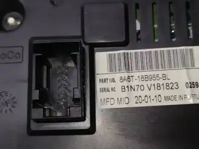 Pezzo di ricambio per auto di seconda mano display multifunzione per ford fiesta (ce1) 1.5 tdci 86 cv riferimenti oem iam 8a6t18b955bl  