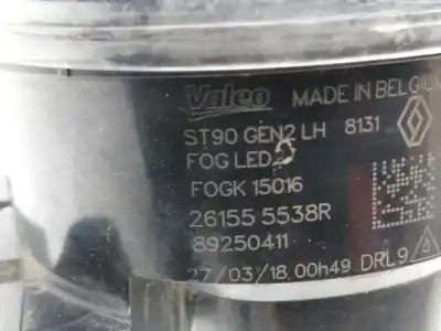 Peça sobressalente para automóvel em segunda mão farol / projetor de nevoeiro esquerdo por renault clio iv h4bb4 referências oem iam 261555538r  89250411
