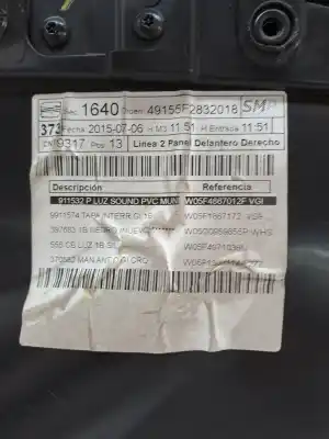 Автозапчастина б/у обработка передніх правіх дверей для seat leon (5f1) seat leon cupra посилання на oem iam 5f4867012cvgi  