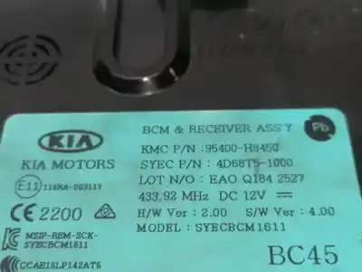 Peça sobressalente para automóvel em segunda mão módulo eletrônico por kia stonic (yb) 1.0 t-gdi referências oem iam 95400h8450  