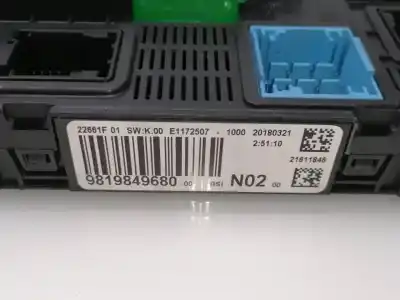 Pezzo di ricambio per auto di seconda mano scatola relè/fusibili per citroen c-elysée bh02 riferimenti oem iam 9819849680  