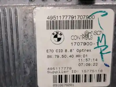 Second-hand car spare part multifunction display for bmw x5 (e70) 306d5 oem iam references 65509194063  1138730 - 15775116