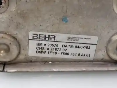 Second-hand car spare part engine oil cooler for bmw x5 (e53) 306d1 oem iam references 171075007540  