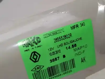 Peça sobressalente para automóvel em segunda mão farolim traseiro esquerdo por renault fluence k9kj8 referências oem iam 265552802r  