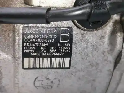 Second-hand car spare part air conditioning compressor for renault kadjar experience oem iam references 926004eb0a  