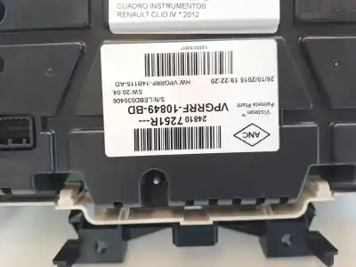 Peça sobressalente para automóvel em segunda mão quadrante por renault clio iv limited referências oem iam 248107251r  