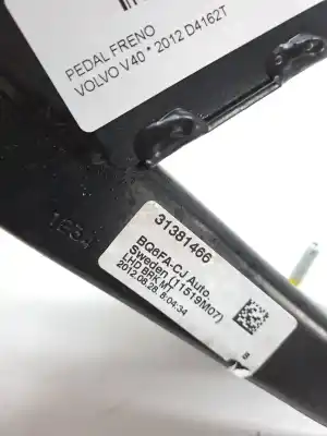 Peça sobressalente para automóvel em segunda mão pedal de travão por volvo v40 d4162t referências oem iam 31387199  31478298