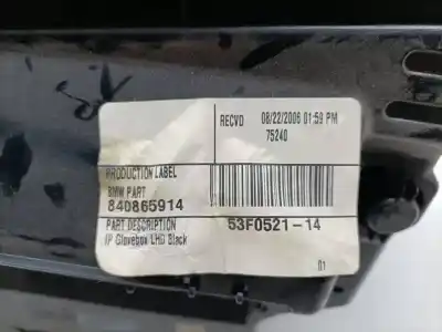 Pezzo di ricambio per auto di seconda mano scatola di guanti per bmw x5 (e53) 3.0 d riferimenti oem iam 51168245303  840865914 - 8408845