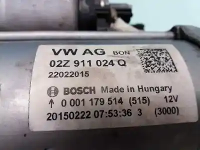 Peça sobressalente para automóvel em segunda mão motor de arranque por seat leon sc (5f5) fr referências oem iam 02z911024q  0001179514 - 22022015