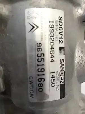 Second-hand car spare part air conditioning compressor for citroen c3 hfx(tu1jp) oem iam references 6453qg  9655191680