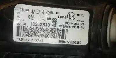 Second-hand car spare part right headlight for opel meriva * oem iam references 13253630  
