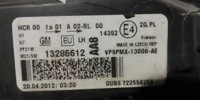 Second-hand car spare part left headlight for opel meriva * oem iam references 13286612  13286612 - 13286612