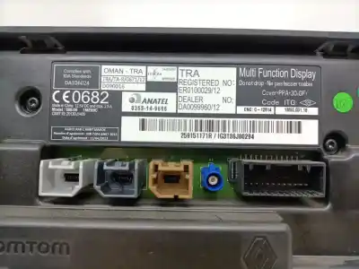 Second-hand car spare part gps navigation system for renault fluence 1.5 dci diesel fap 90 cv / 66 kw oem iam references 259151171r  259151171r - ig3186j00294