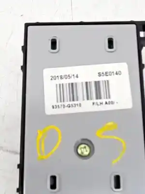 Peça sobressalente para automóvel em segunda mão botão / interruptor elevador vidro dianteiro esquerdo por kia niro (de) g4le referências oem iam 93570g5310  