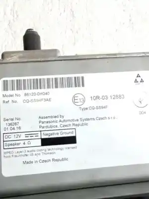 Pezzo di ricambio per auto di seconda mano impianto audio / radio cd per citroen c1 * riferimenti oem iam 861200h040