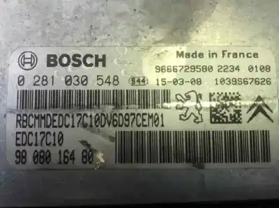 Pezzo di ricambio per auto di seconda mano Centralina Motore per CITROEN C4 CACTUS Feel Riferimenti OEM IAM 9808016480  