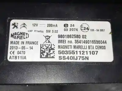 Peça sobressalente para automóvel em segunda mão módulo eletrônico por peugeot 508 2.0 allure referências oem iam 980186258002